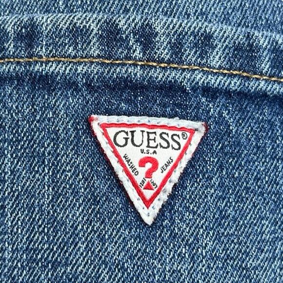 Guess 90s Dad Fit Women's Blue High Waisted Straight Leg Denim Jeans Size 25 - Picture 4 of 6